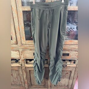 Under Armour Olive Green Drawstring Joggers with Ruffle Hem